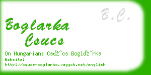 boglarka csucs business card